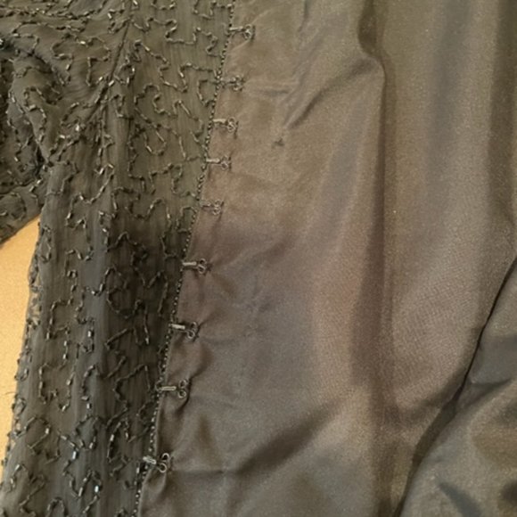 Stenay Black Beaded Evening Cardigan- Size Petite Medium - Picture 7 of 13